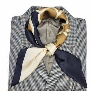 ✨Silky Square Scarf Elegant Bandana FLORAL Brown Luxurious Stylish Accessory New